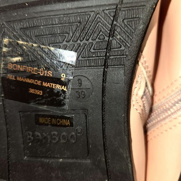 Bamboo 9 Women's Shoes Closed Toe Pink Laces Boots Booties - Picture 6 of 8